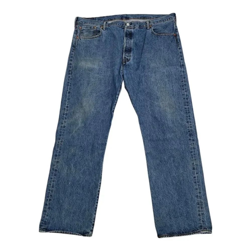 Levi's 501 Button Fly Men's Straight Blue Jeans 42/32